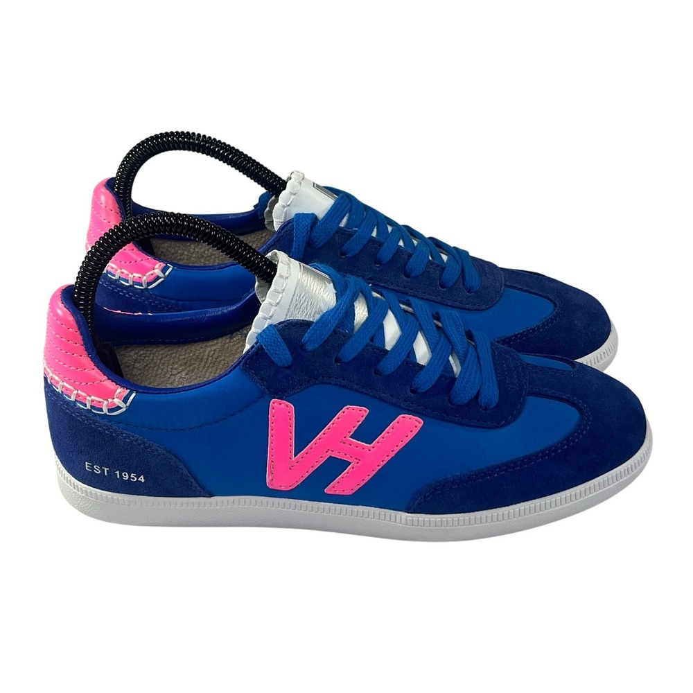 NEW Vintage Havana Crisp 16 Sneakers Womens 8 Electric Blue Pink Suede Retro